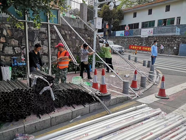 深圳市福田區市政304不銹鋼管護欄換新項目